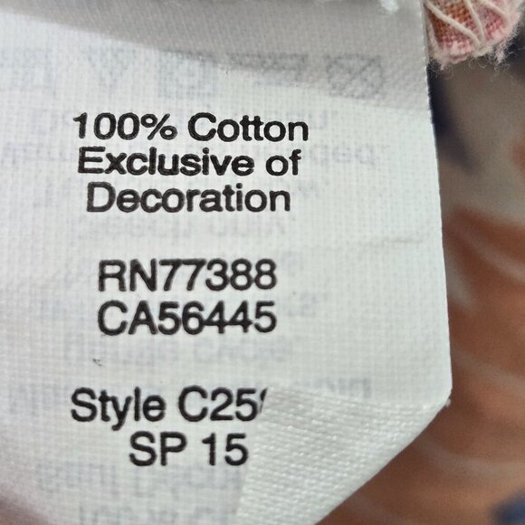 J. Crew Popover Blouse Womens Small Orange Blue Embroidered Chevron Stripes - Picture 7 of 9